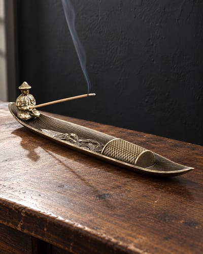 Fisherman Boat Incense Holder