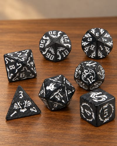 Dragon Pattern Seven-Piece Dice Set