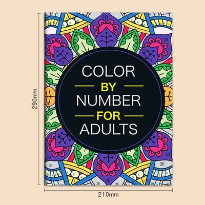 Color by Number Book: Cover and book measurements