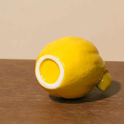 Lemon Ceramic Vase: Underside and base