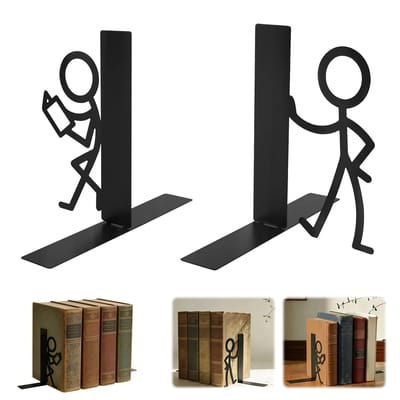 Reading Figure Metal Bookends: Bookends without books