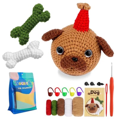 Dog Crochet Kit: Dog project and kit supplies