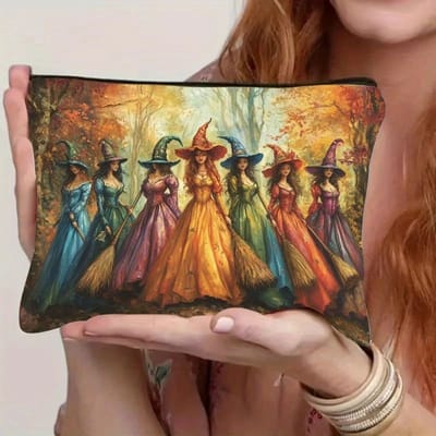Woodland Witch Makeup Pouch: Pouch held in the hand