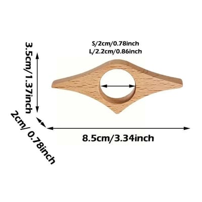 Wooden Thumb Page Holder: Supplier measurements