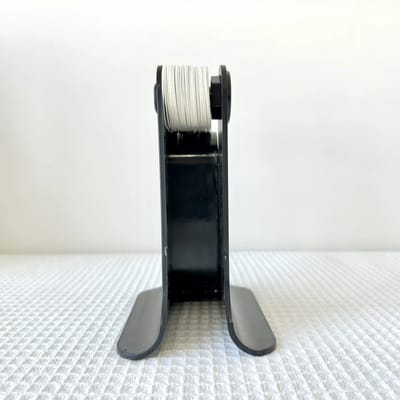 Black Perpetual Desk Calendar: End view showing the flip cards