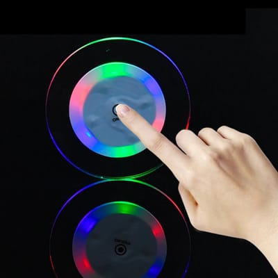 Multicolor LED Coaster: Touch control demonstration