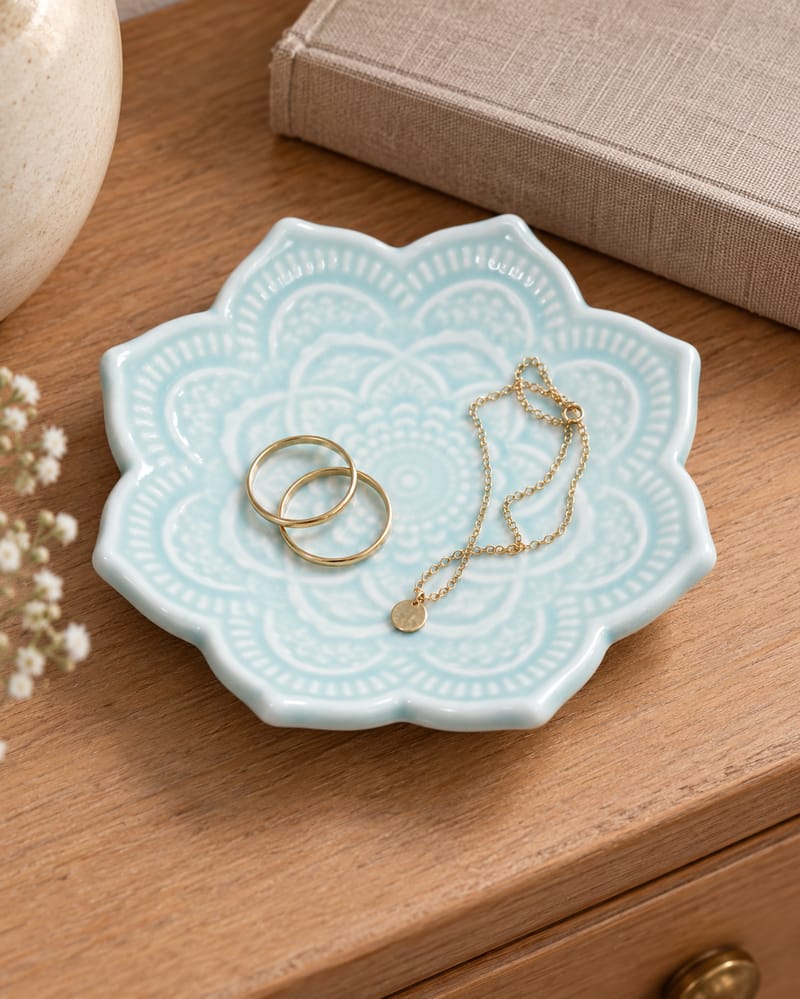 Blue Lotus Jewelry Dish