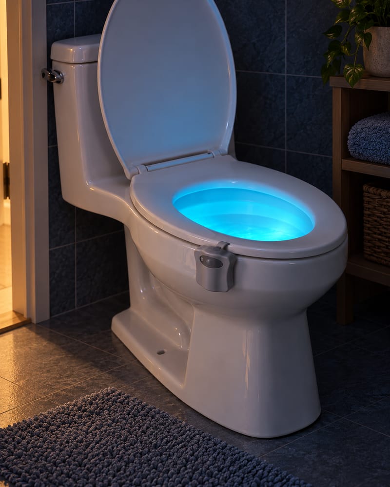 Motion-Sensor Toilet Bowl Light