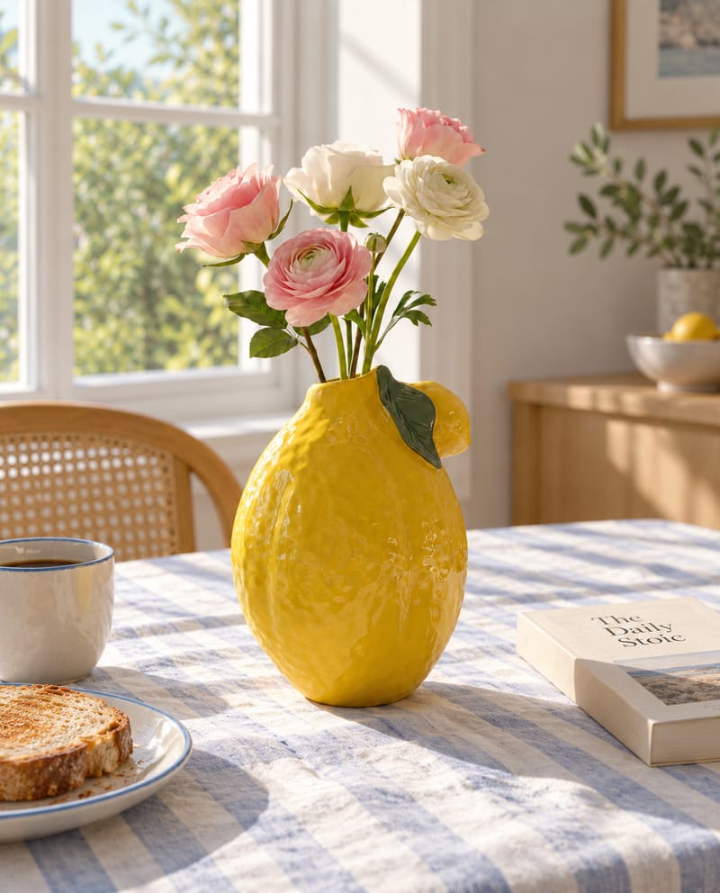 Lemon Ceramic Vase