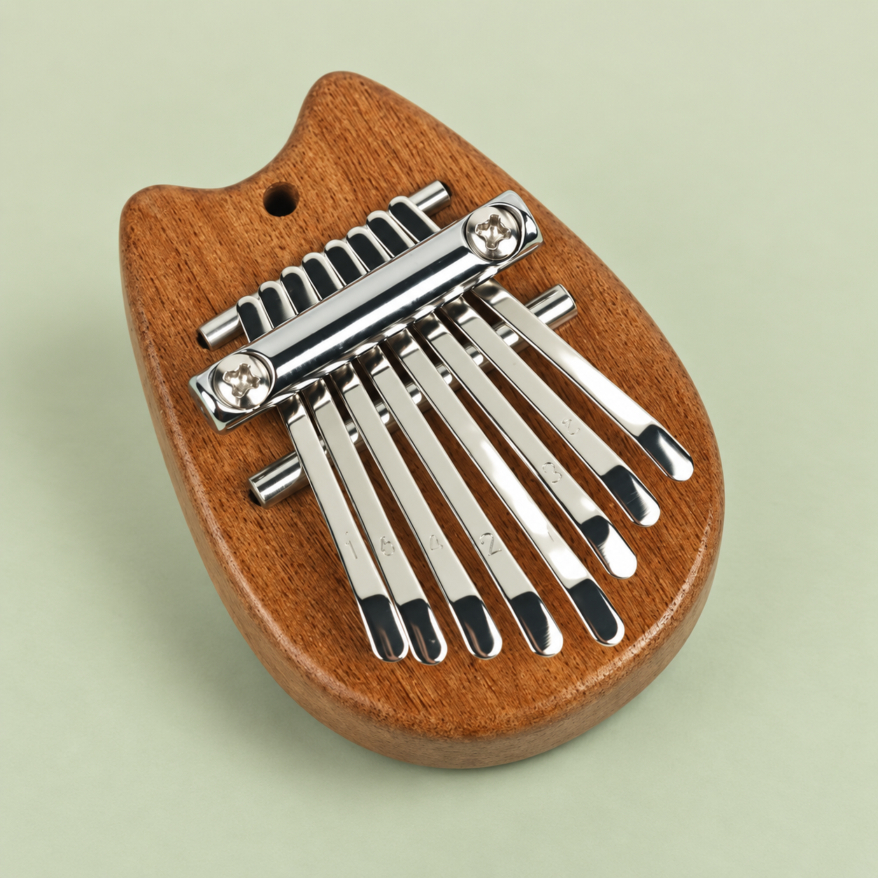Eight-key wooden cat mini kalimba