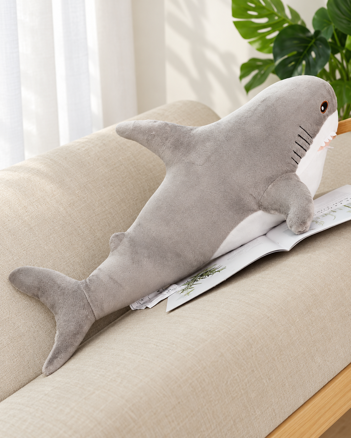 60 cm Shark Plush: Gray, 60 cm